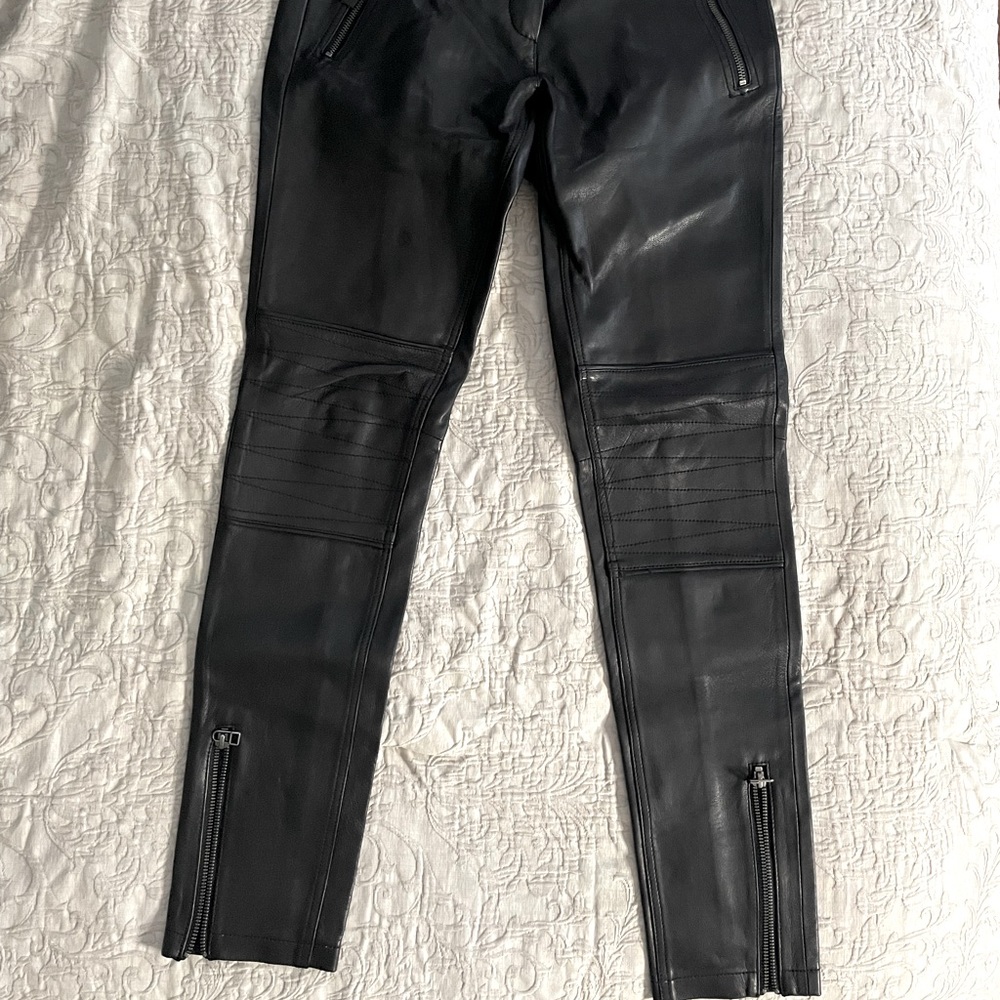 Leather Moto Pants Size 4
